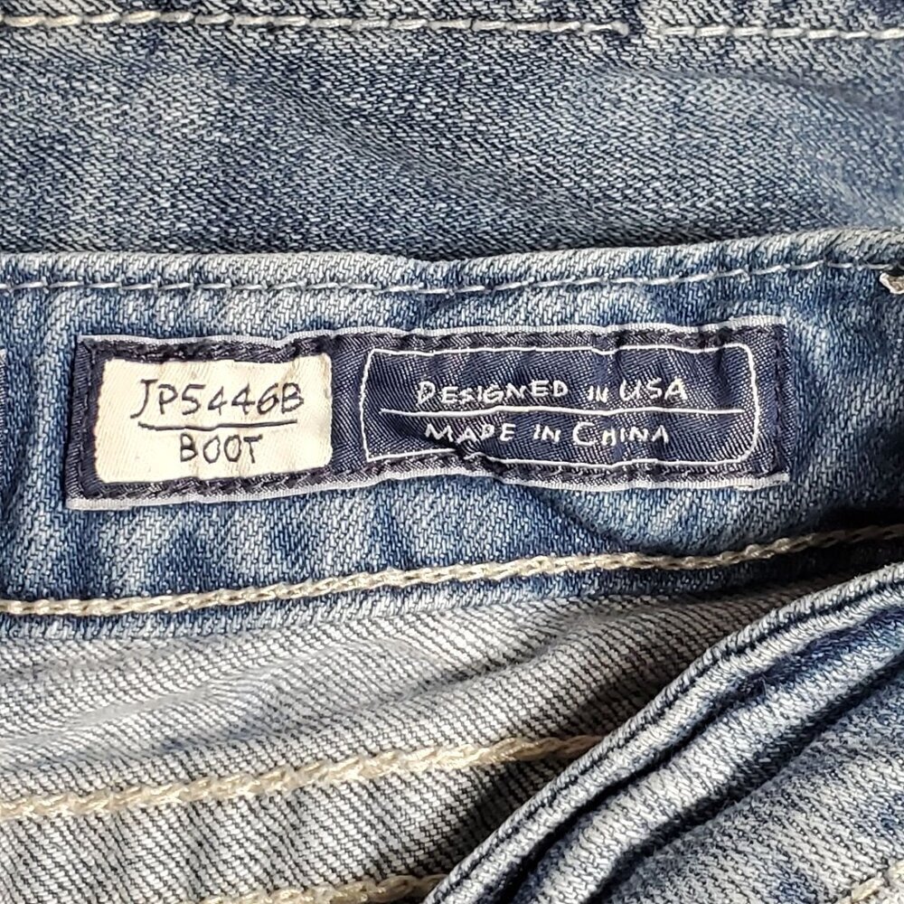 Miss Me Womens Size 29 Medium Wash Bootcut Jeans With Embellished Back Pockets - Picture 4 of 15